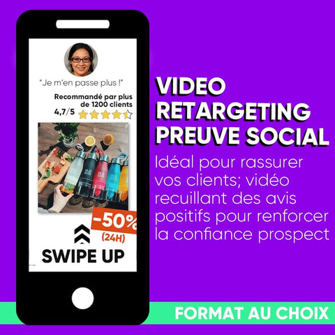 Vidéo Retargeting - Preuve Sociale / Fake Conversation